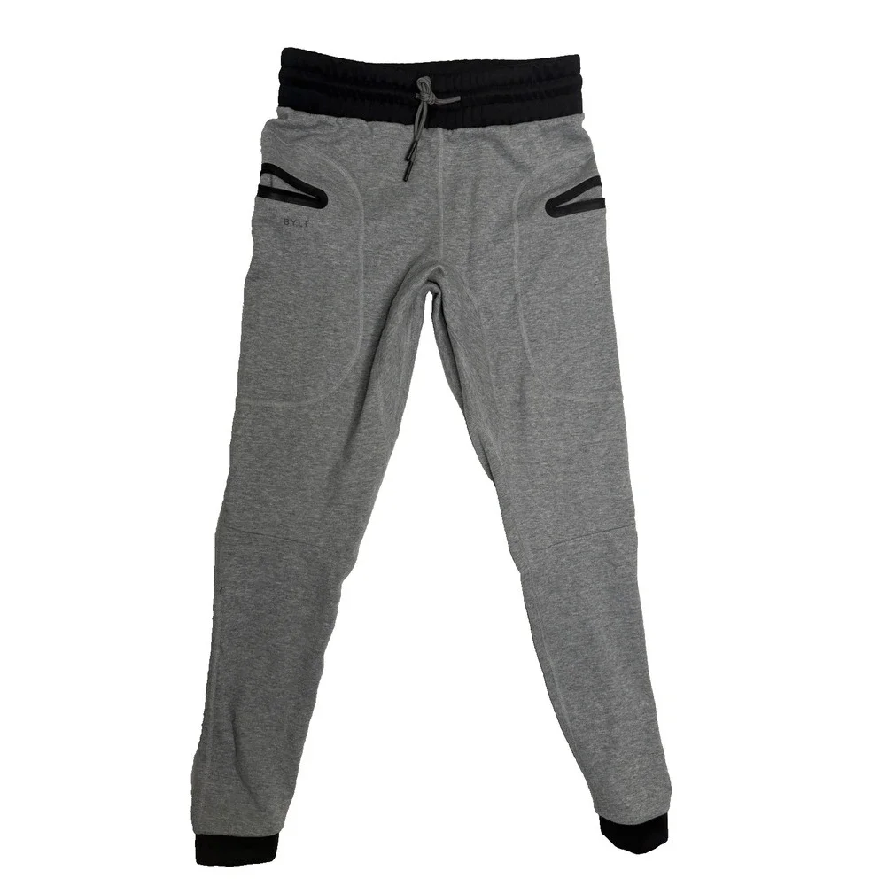 BYLT Premium Jogger Pants Mens Medium Gray Athletic Sweatpants Tapered
